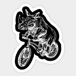 SEEMBO Rhinoceros Cycling Bicycle Cyclist Bicycling Riding Bike Sticker